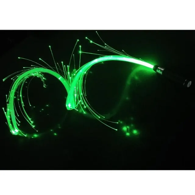 USB Chargeable Colorful LED Fiber Optic Whip Dance Whip Glowing Hand Rope Flash Whip  Atmosphere Props for Dance Festival Party