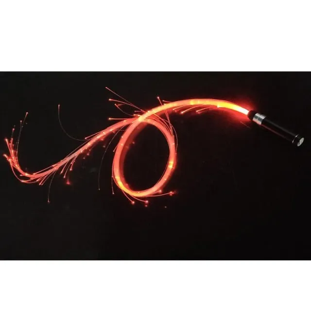 USB Chargeable Colorful LED Fiber Optic Whip Dance Whip Glowing Hand Rope Flash Whip  Atmosphere Props for Dance Festival Party