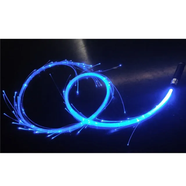 USB Chargeable Colorful LED Fiber Optic Whip Dance Whip Glowing Hand Rope Flash Whip  Atmosphere Props for Dance Festival Party