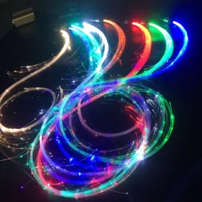 USB Chargeable Colorful LED Fiber Optic Whip Dance Whip Glowing Hand Rope Flash Whip  Atmosphere Props for Dance Festival Party