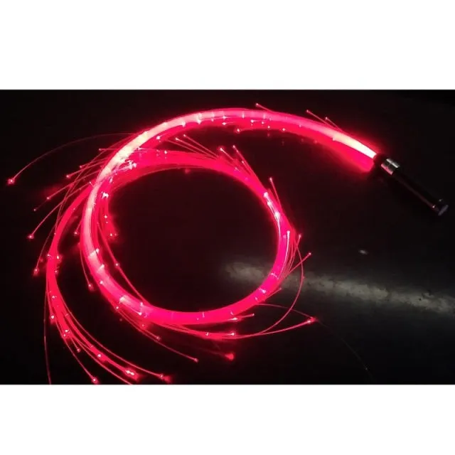 USB Chargeable Colorful LED Fiber Optic Whip Dance Whip Glowing Hand Rope Flash Whip  Atmosphere Props for Dance Festival Party
