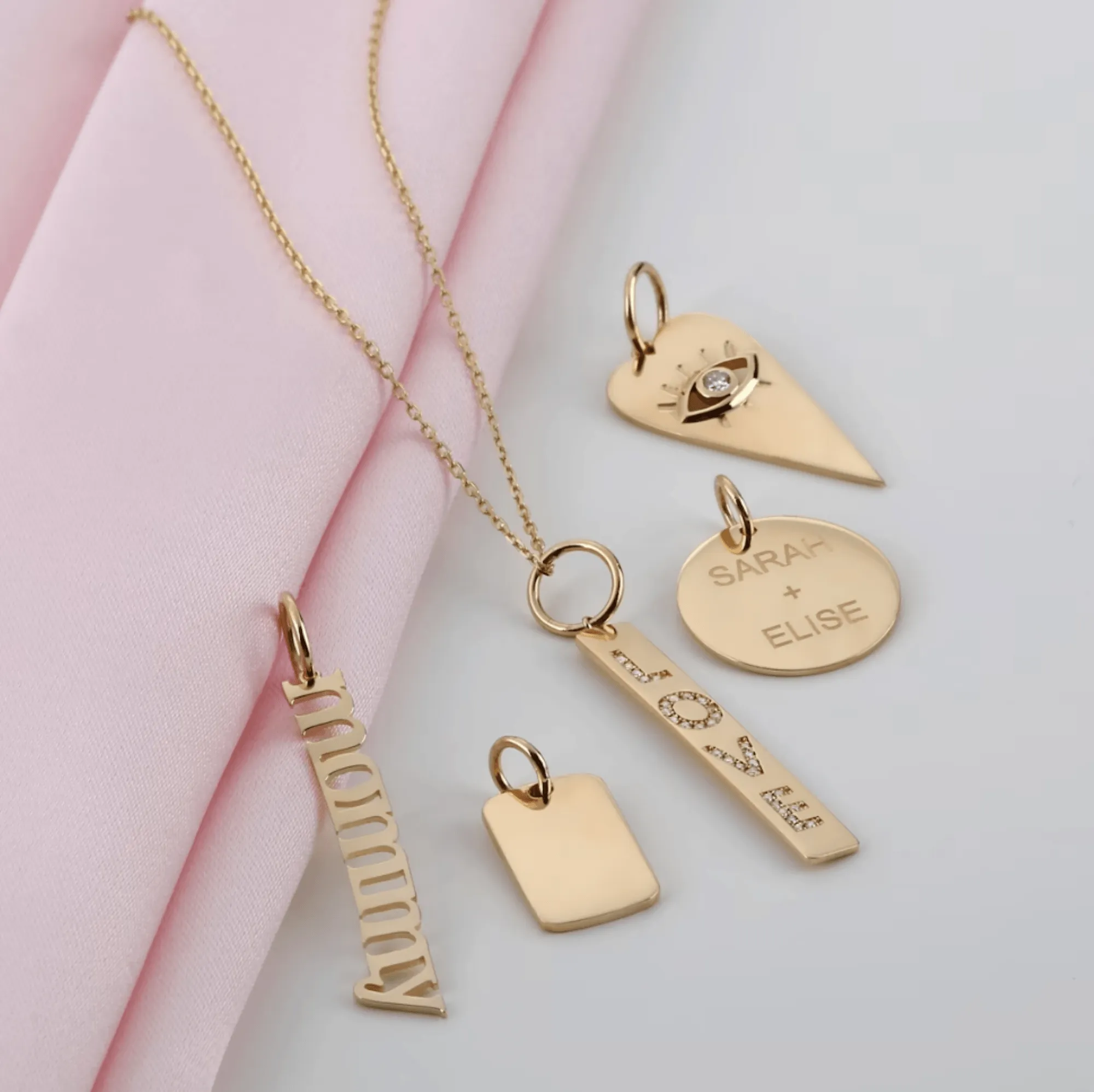 Vertical Custom Name Pendant, Chloe