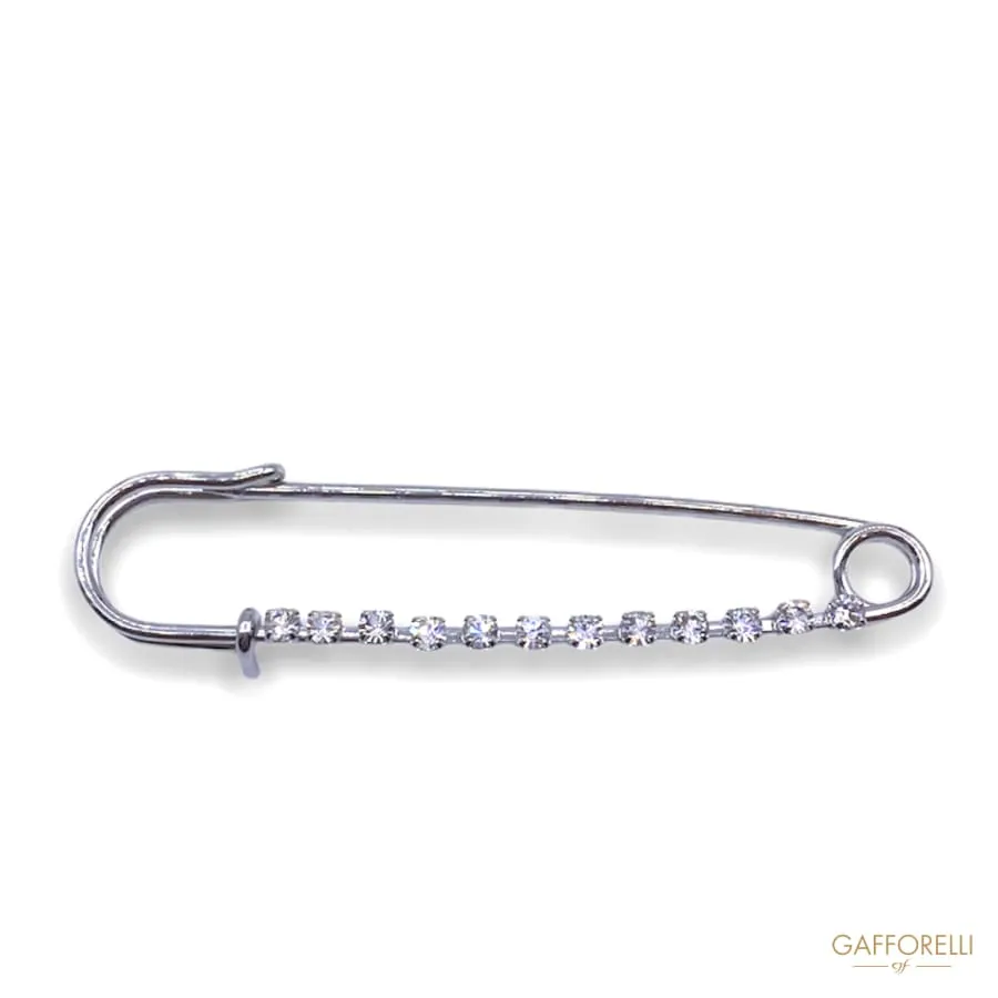 Zamak Brooch with Rhinestones Chain 3533 - Gafforelli Srl