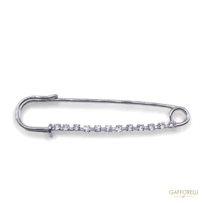 Zamak Brooch with Rhinestones Chain 3533 - Gafforelli Srl
